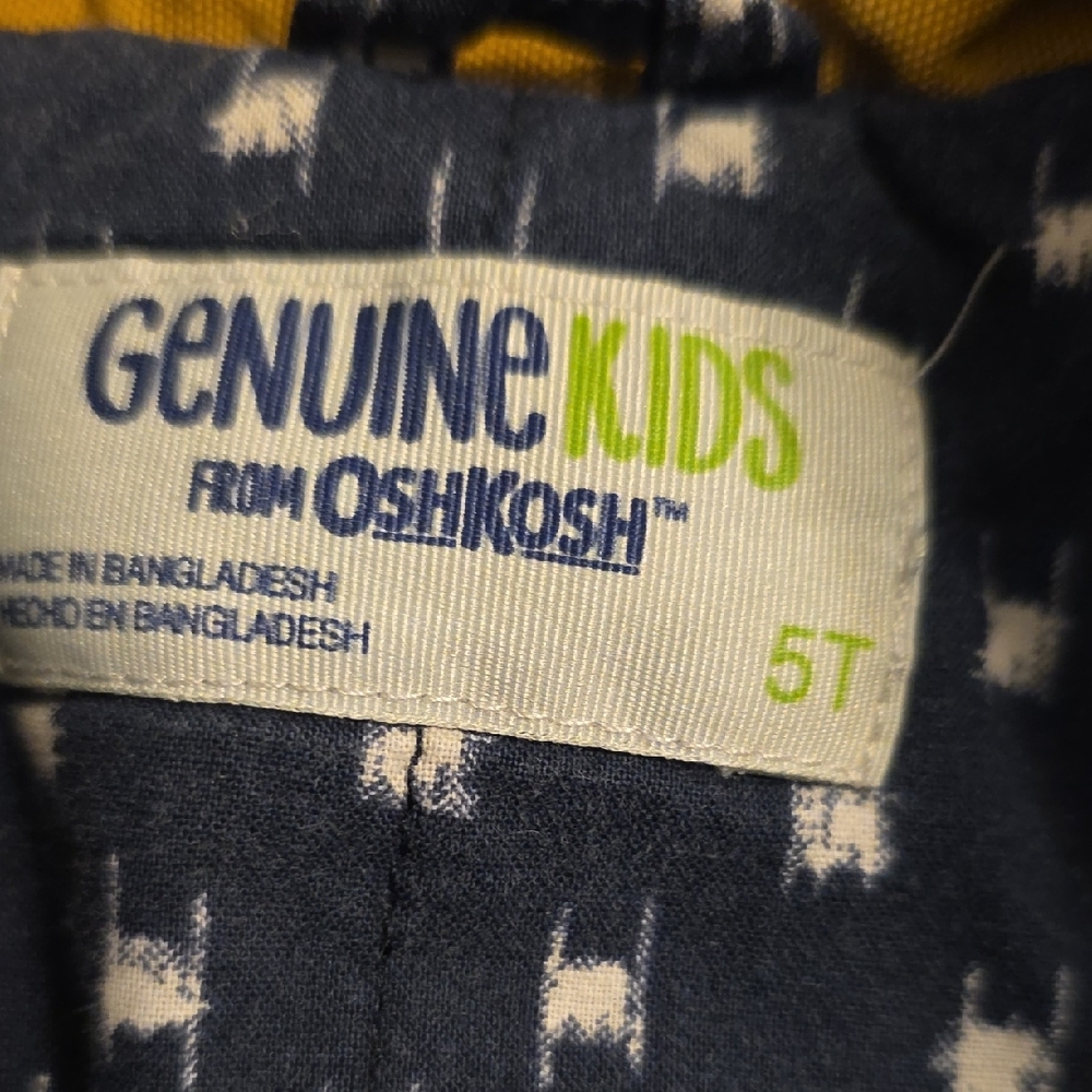 **FREE W/PURCHASE** OshKosh B'gosh Yellow and Blue Kids Puffer Jacket - Picture 2 of 6